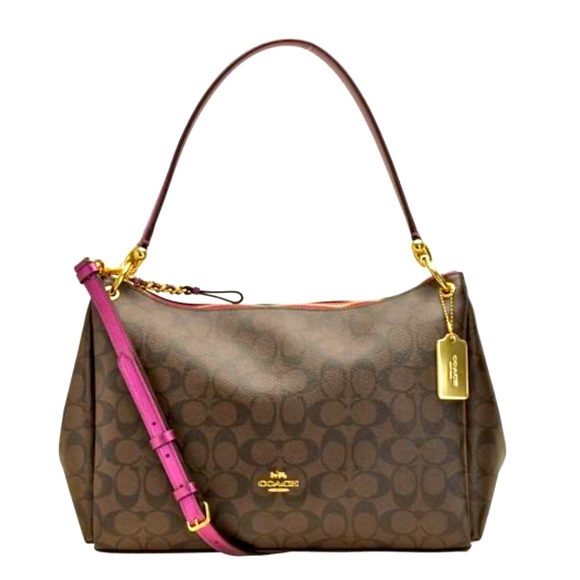 Coach Handbags - COACH Mia Shoulder Bag In Signature Canvas F87703
